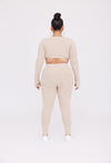 Textured Stucco Cropped Long Sleeve