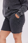 Mineral-Washed Cotton Shorts